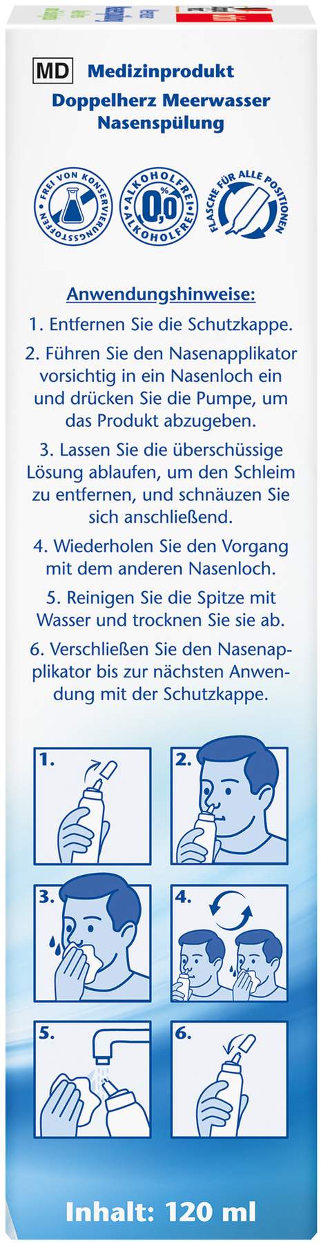 Doppelherz Aktiv Meerwasser Nasenspülung Aloe Vera und...