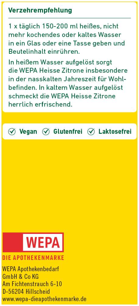 WEPA Heisse Zitrone + Vitamin C 10 X 10 G Pulver