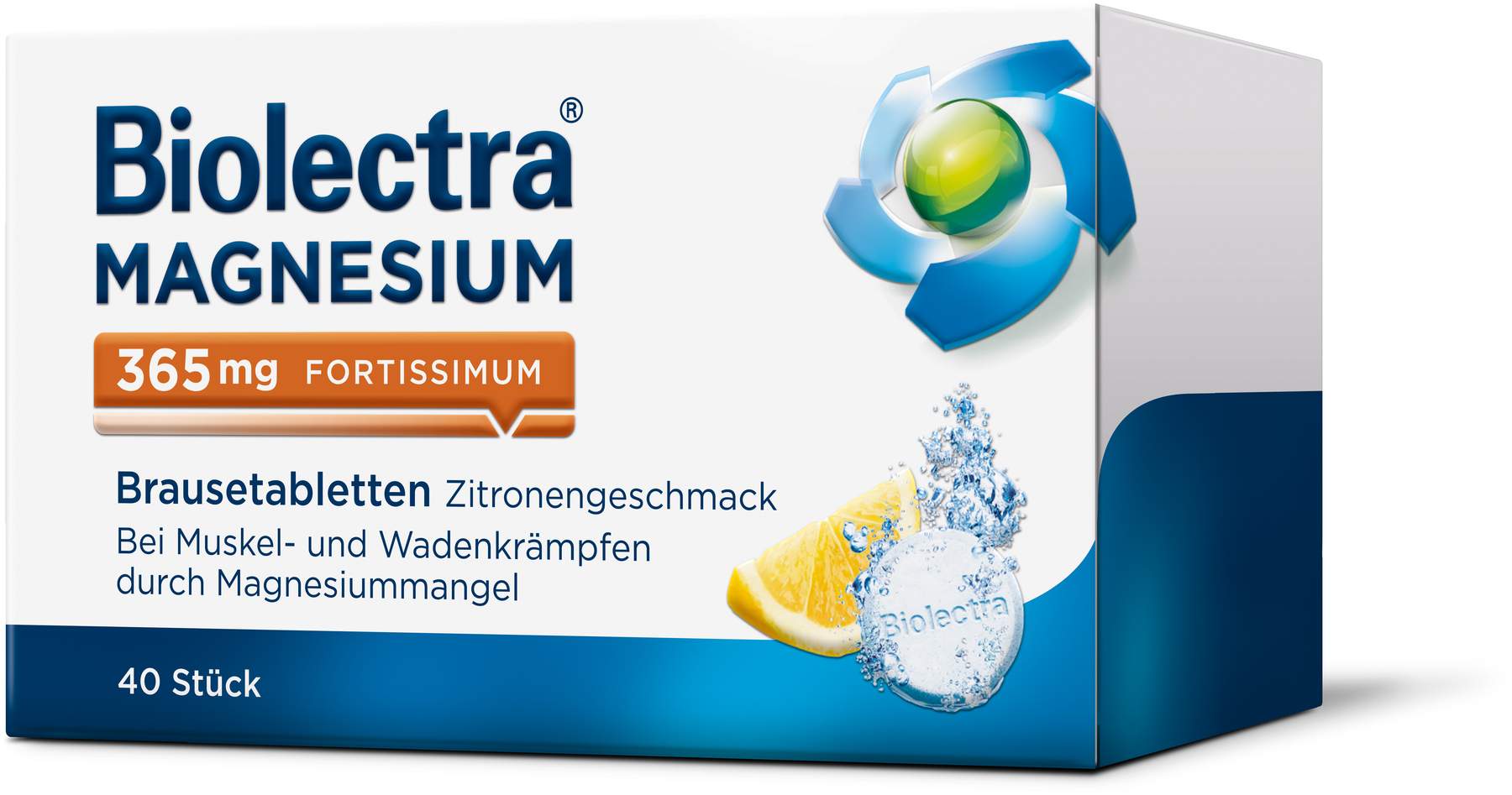 Biolectra Magnesium 365 mg fortissimum Zitronengeschmack 40 Brausetabletten
