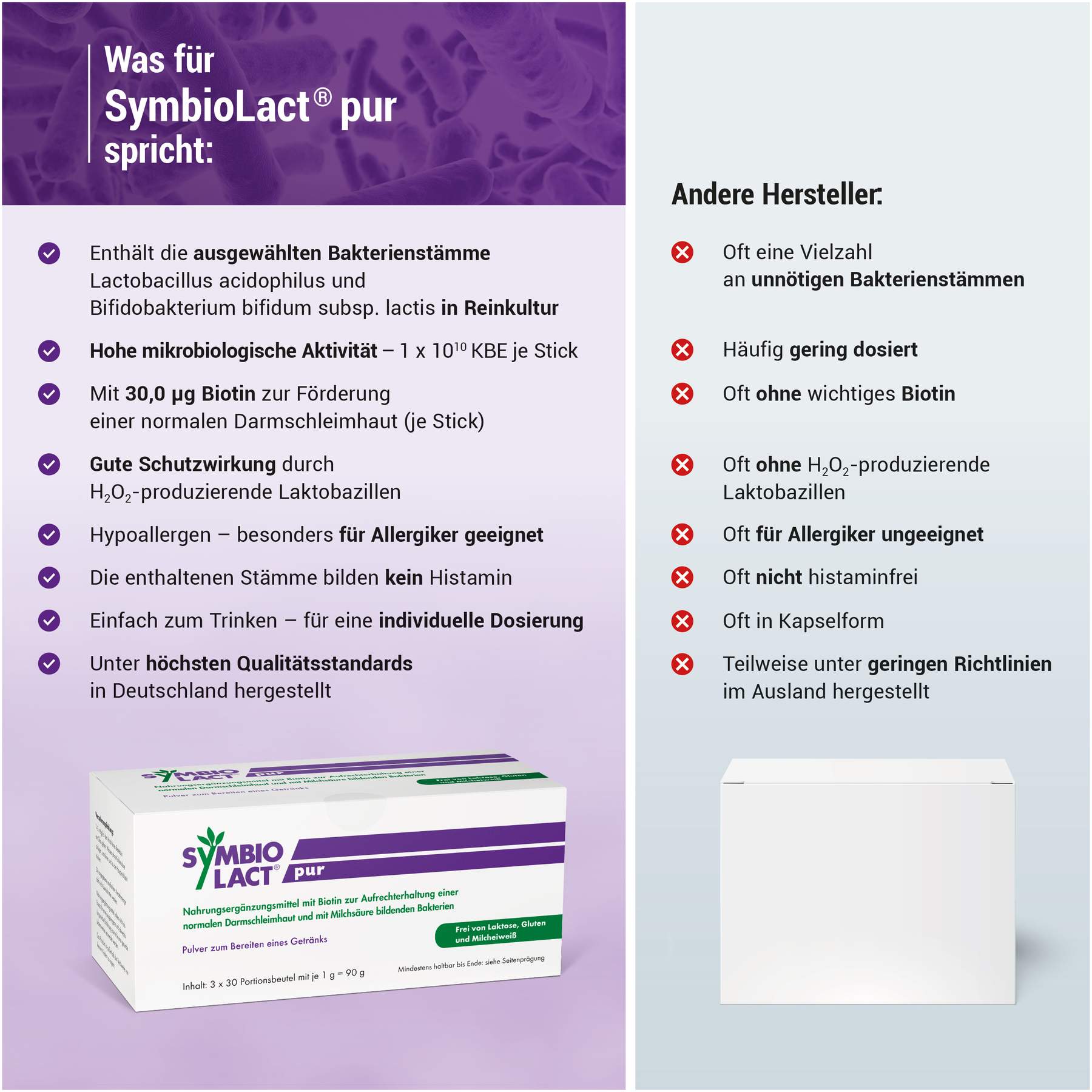 Symbiolact Pur Nahrungsergänzungsmittel 3 X 30 G Pulver