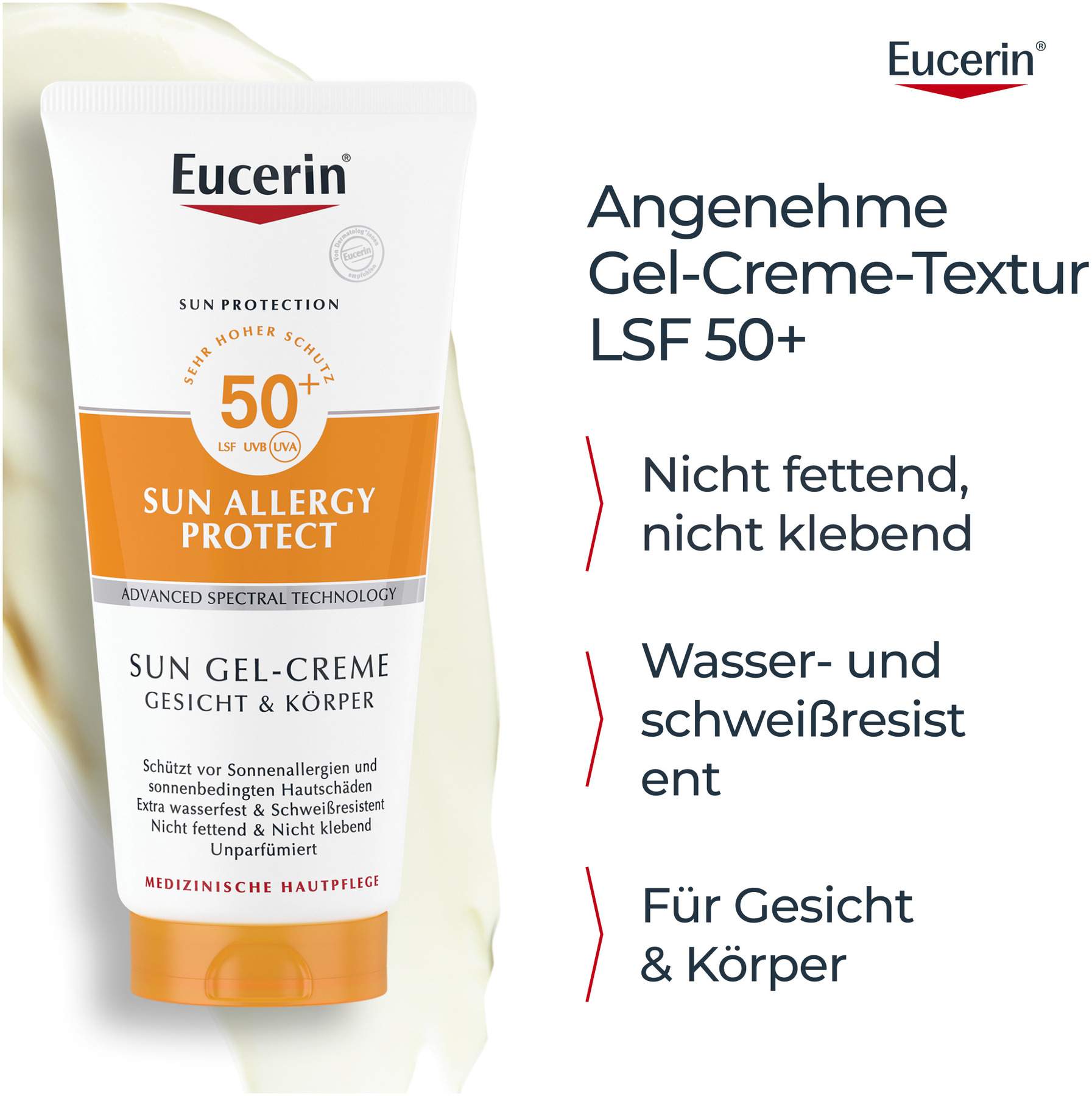 Eucerin Sun Allergy Protect Sun Gel-Creme LSF 50+ 200 ml