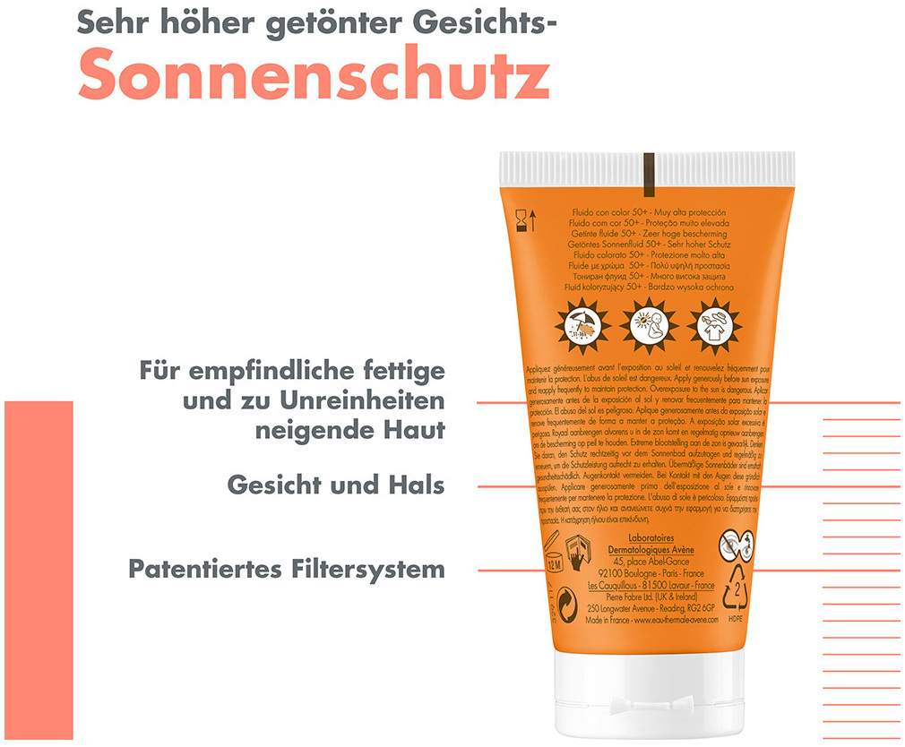 Avene Cleanance Sonne SPF 50+ Getönt 50 ml