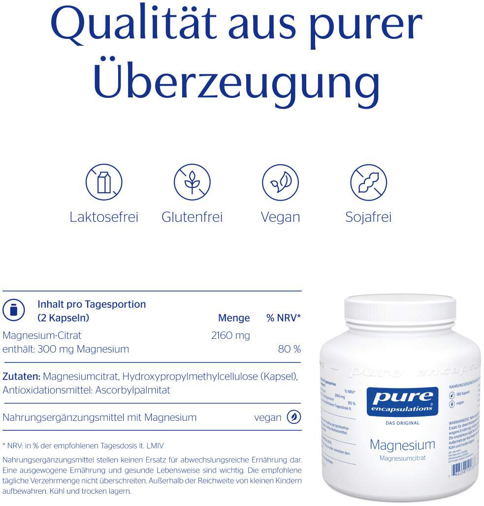 Pure Encapsulations Magnesiumcitrat 180 Kapseln