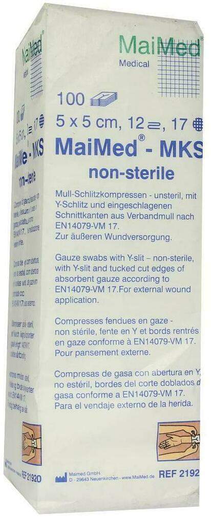 Schlitzkompressen 5x5 cm Unsteril 12fach