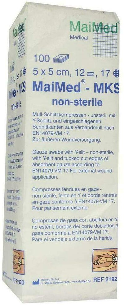 Schlitzkompressen 5x5 cm Unsteril 12fach
