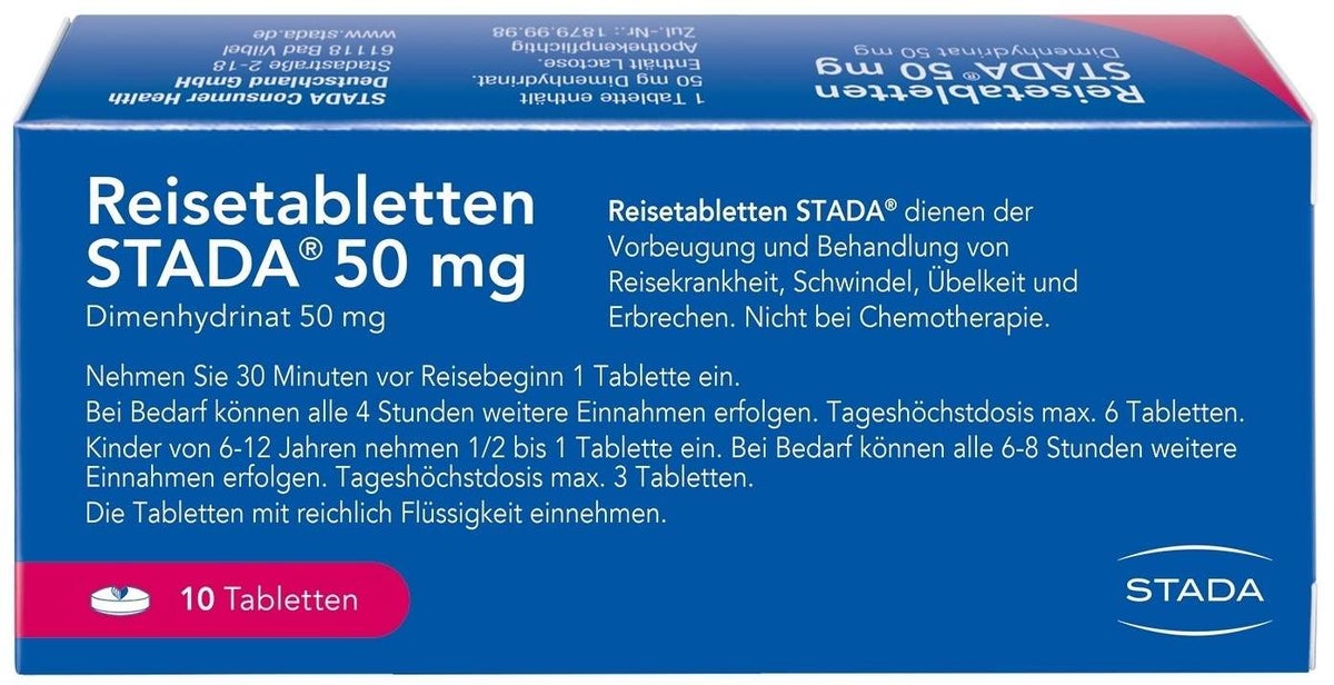 Reisetabletten Stada 10 Stück