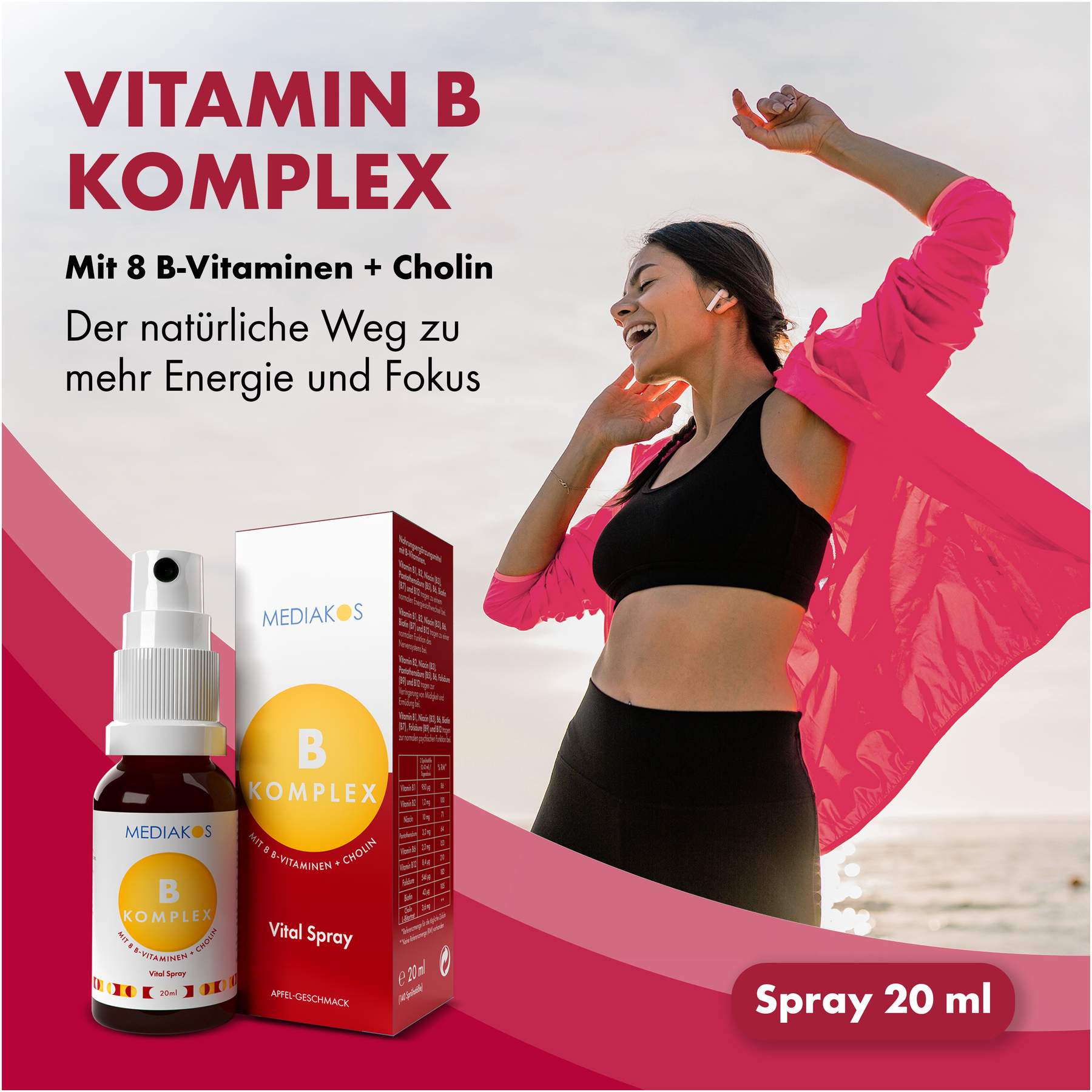 Vitamin B Komplex Mediakos Vital Spray 20 ml