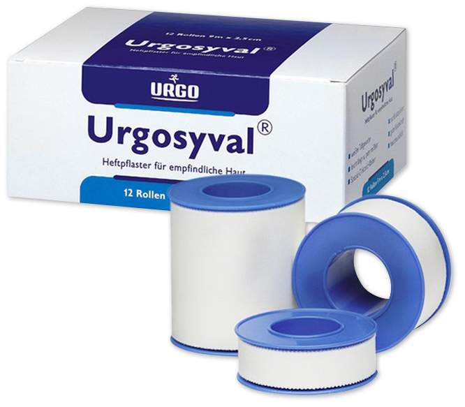 Urgosyval Rollenpflaster 12 Stück 5mx2,5m Ohne Schutzring