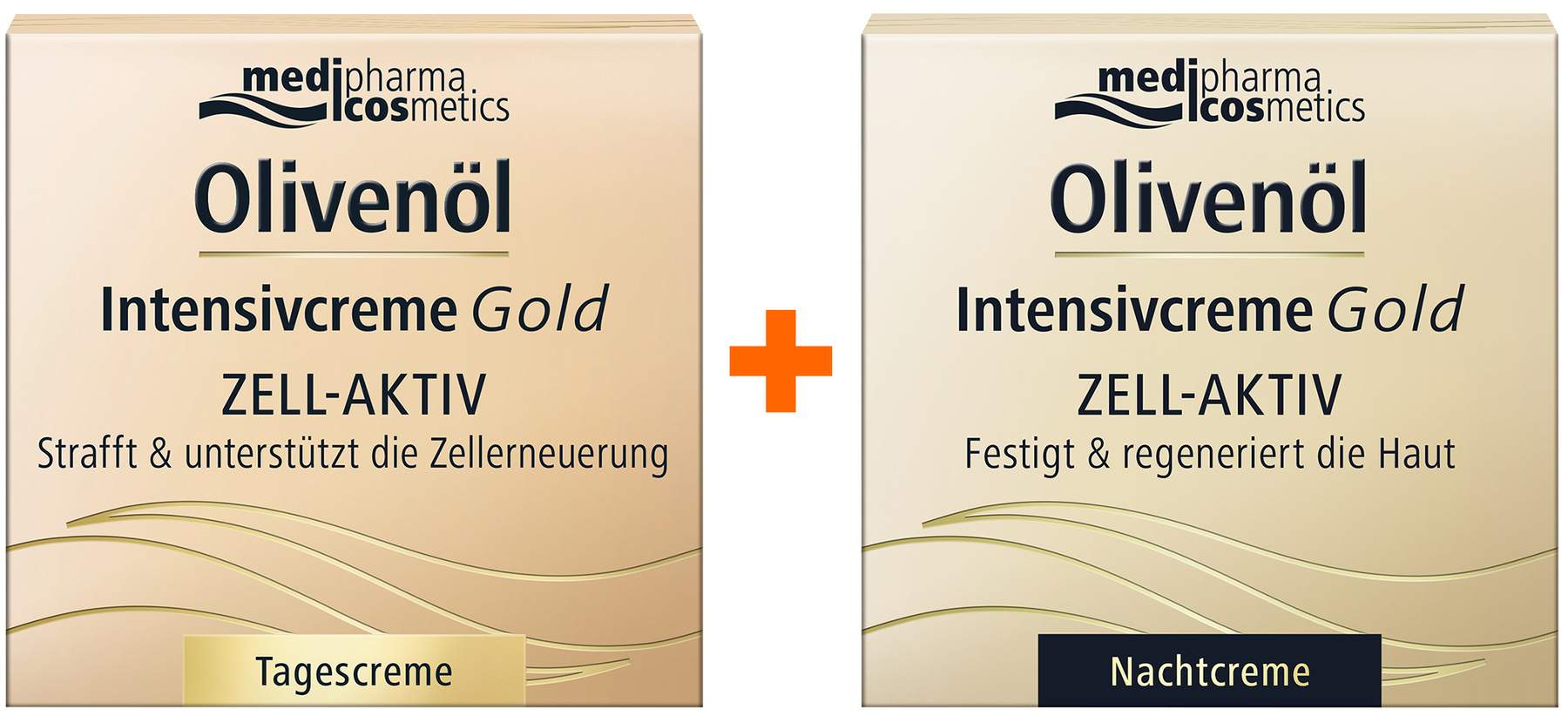 medipharma cosmetics Olivenöl Intensivcreme Gold Zell Aktiv Tag 50 ml + Intensivcreme Gold Zell Aktiv Nacht 50 ml
