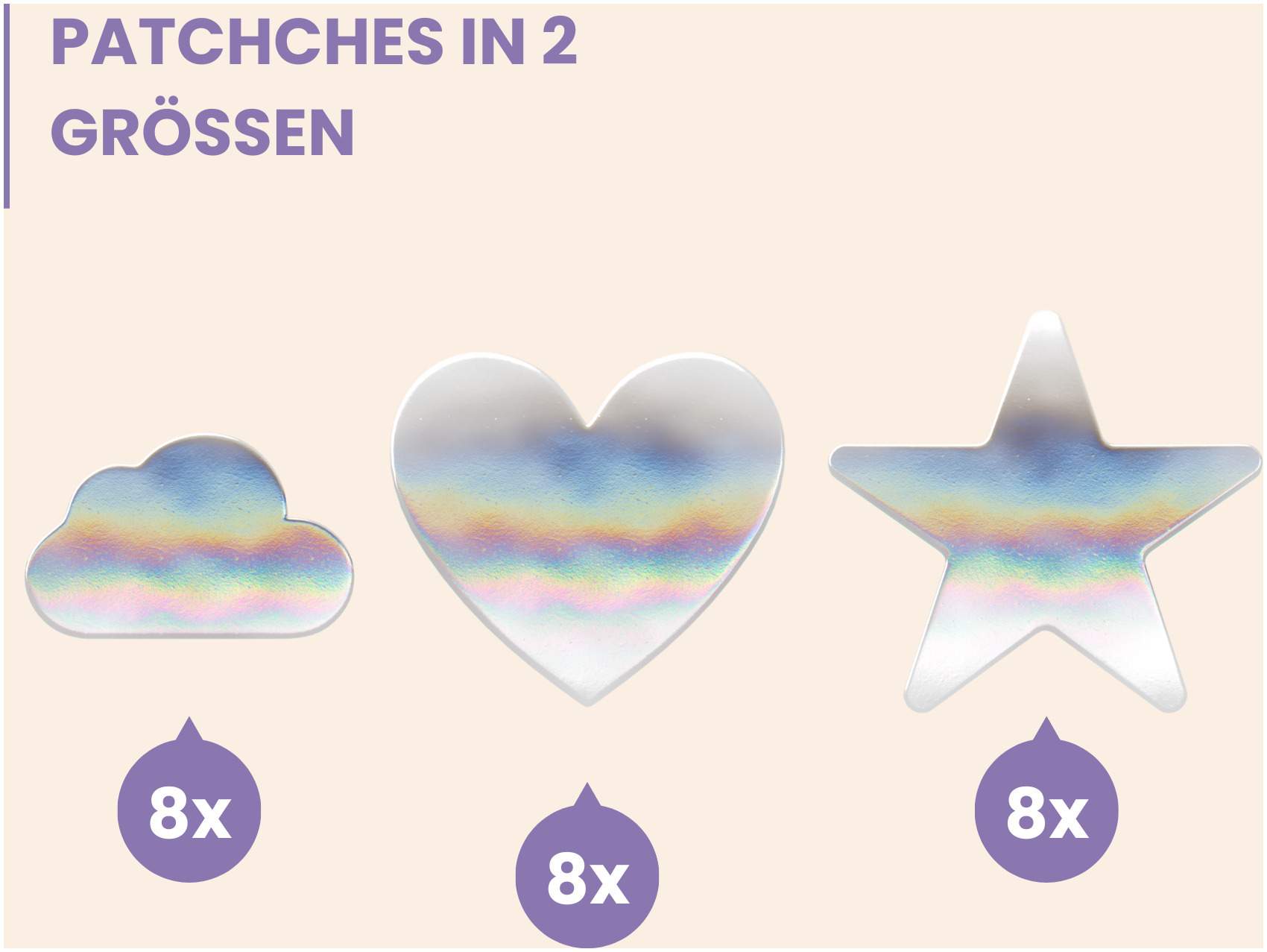 Wild Stripes Anti-Pickel Patches Holo Clear 24 Stück