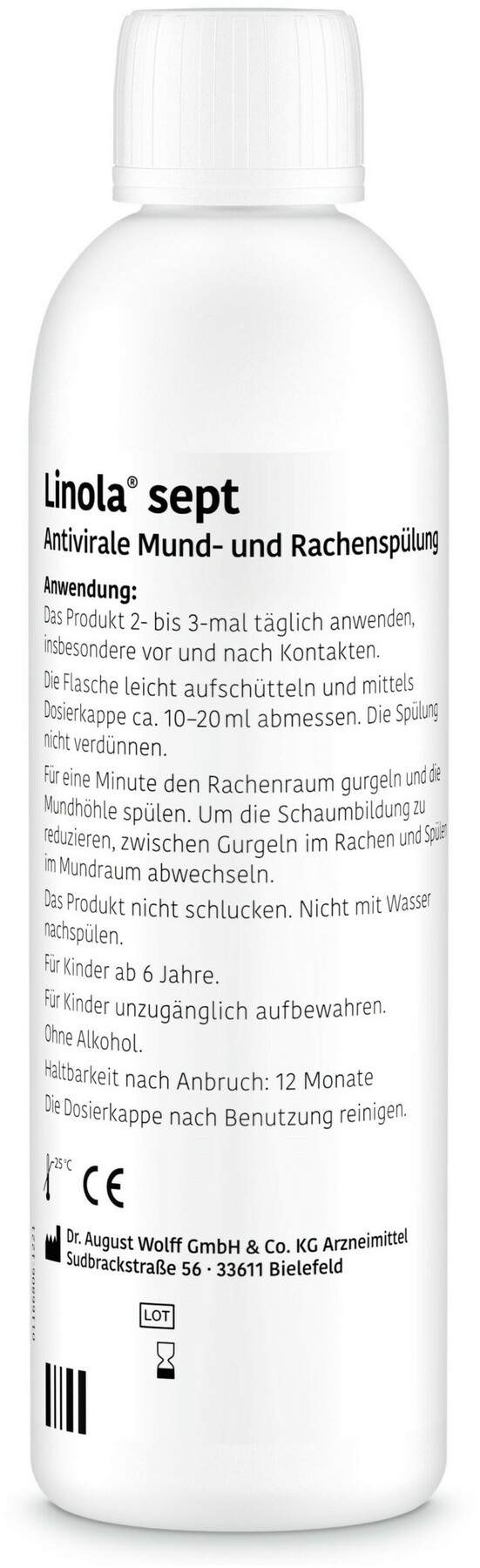 Linola sept Antivirale Mund- und Rachenspülung 300 ml