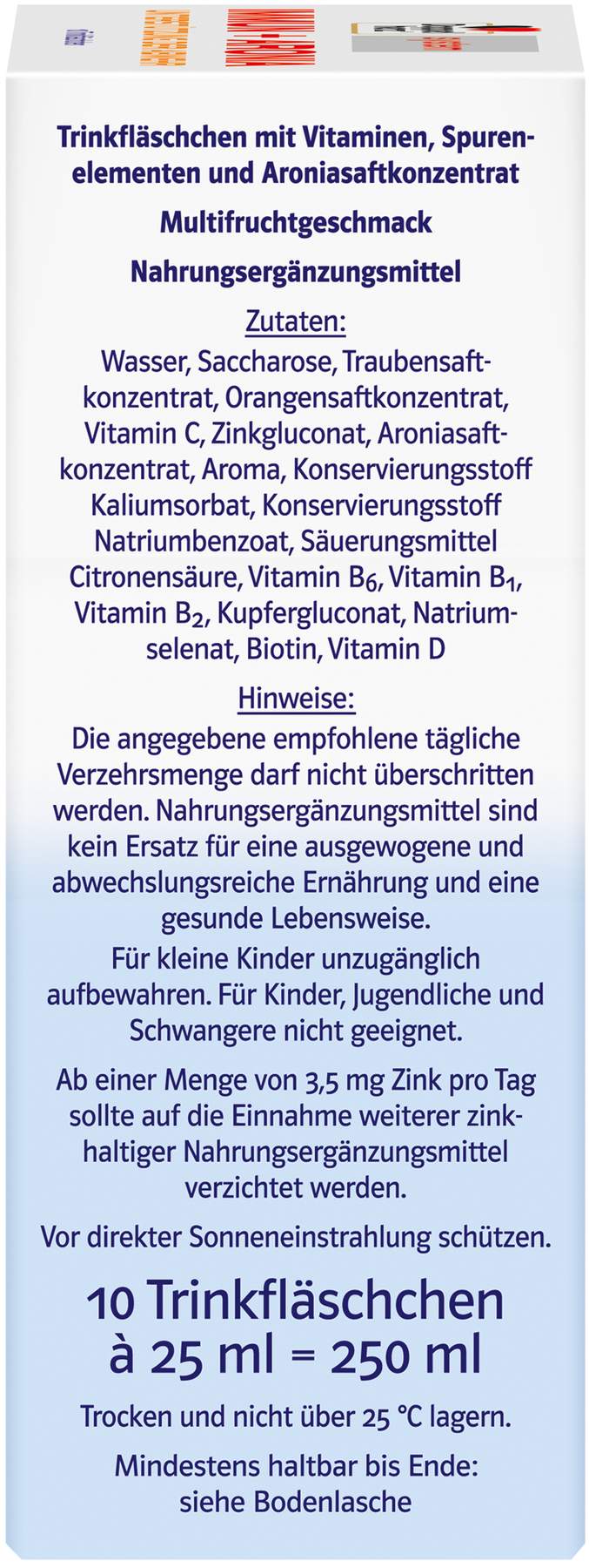 Doppelherz System Immun+aronia 10 Trinkampullen