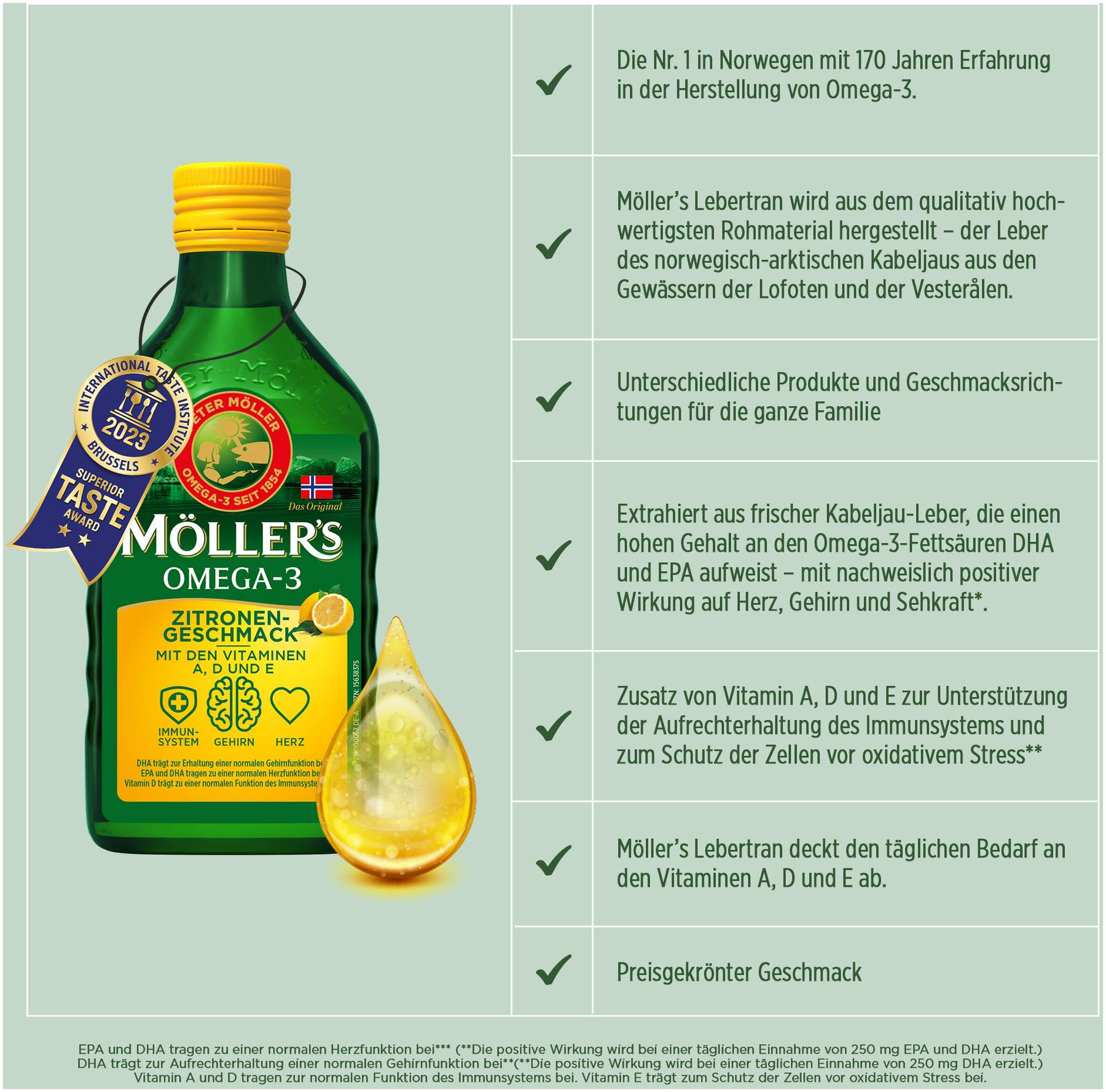 Möller s Omega-3 Zitrone Öl 500 ml