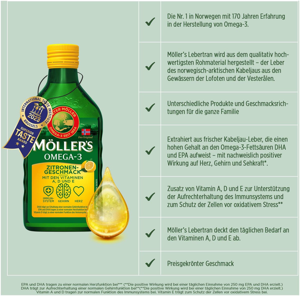 Möller s Omega-3 Zitrone Öl 500 ml