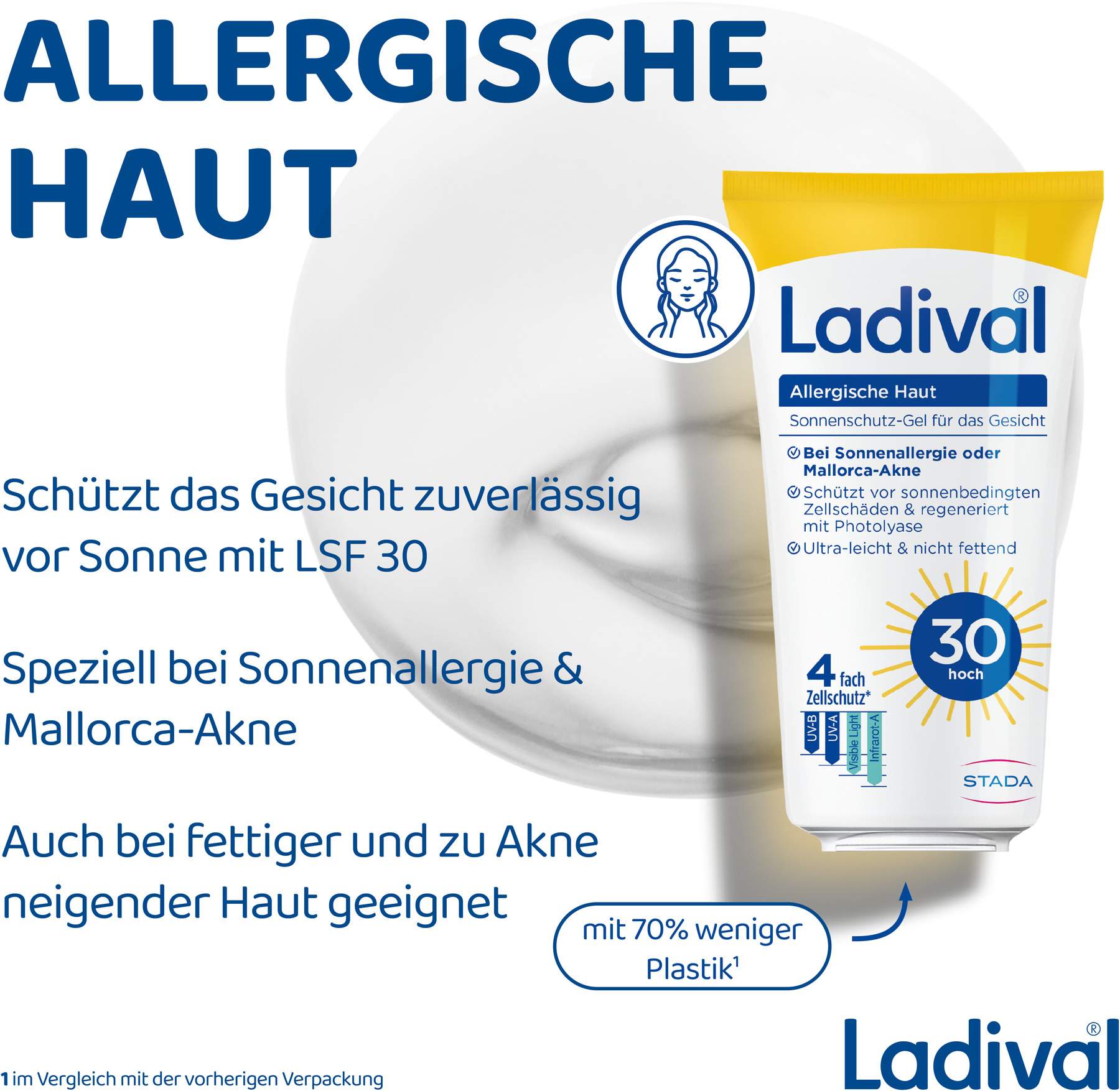 Ladival allergische Haut Sonnenschutz-Gel Gesicht LSF 30 50 ml