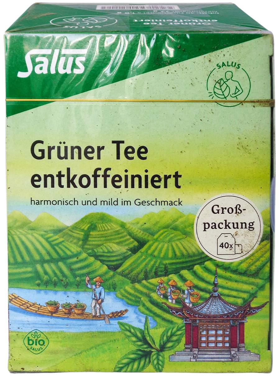 Grüner Tee Entkoffeiniert Bio Salus Filterbeutel 40 Stück