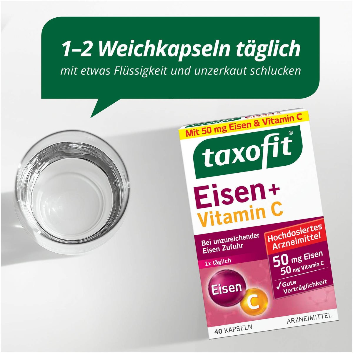 Taxofit Eisen + Vitamin C 40 Kapseln