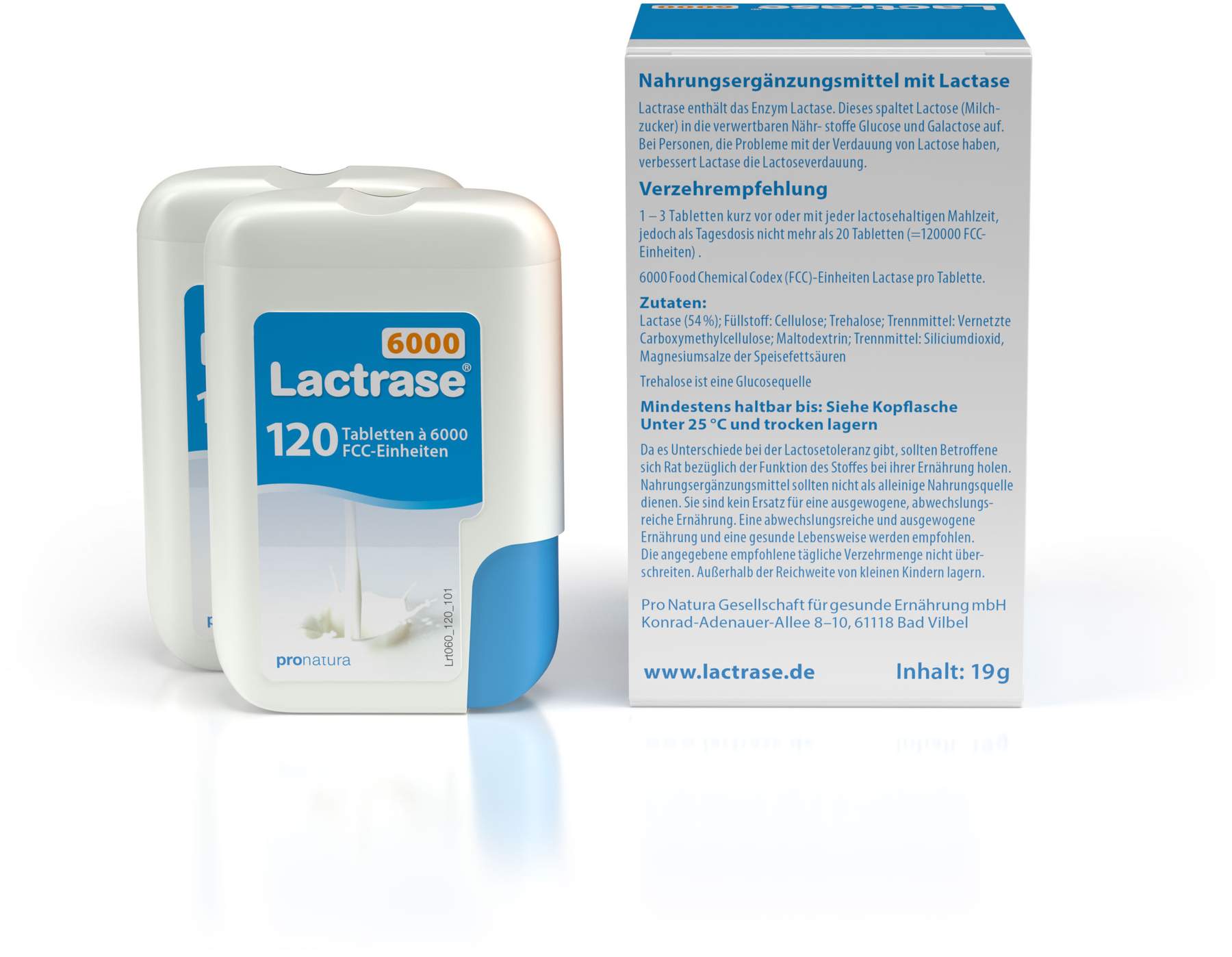 Lactrase 6.000 Fcc 2 X 120 Tabletten im Klickspender