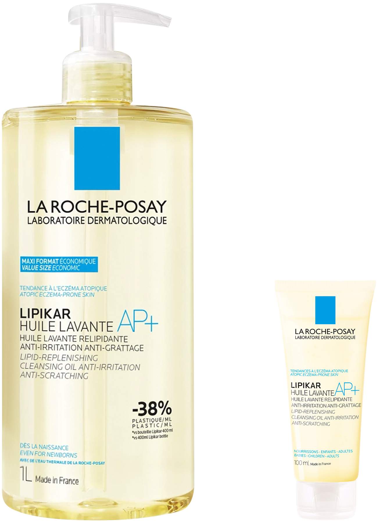 La Roche Posay Lipikar Dusch- und Badeöl AP+ 1000 ml + gratis Roche Posay Lipikar Dusch- und Badeöl AP+ 100 ml