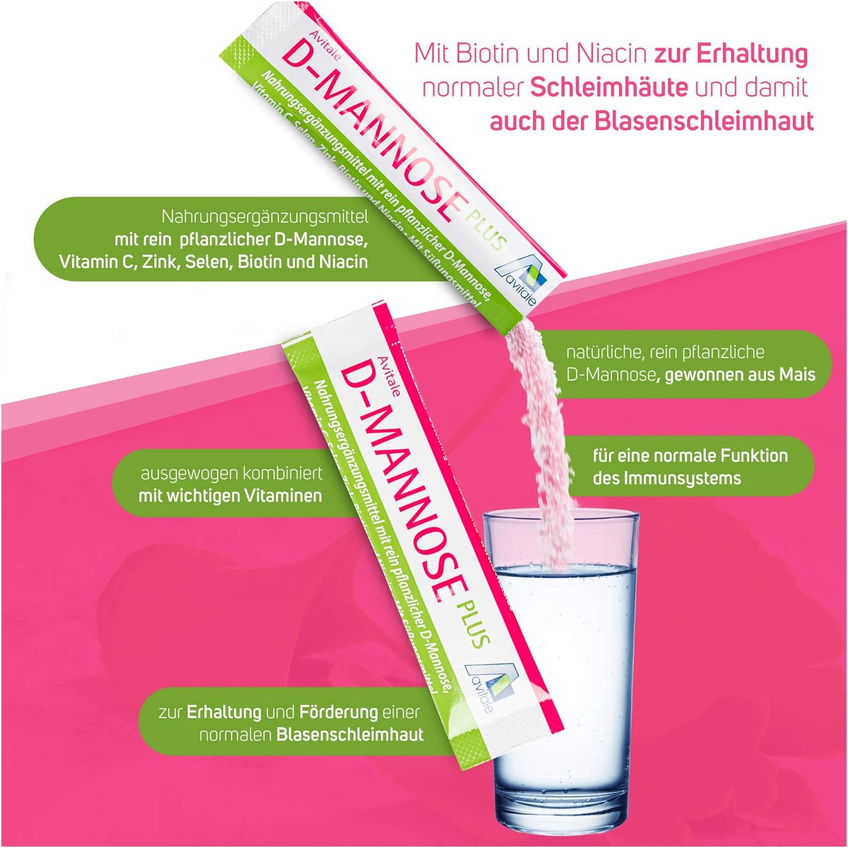 D-Mannose Plus 2000 mg 30 x 2.47 g Pulversticks