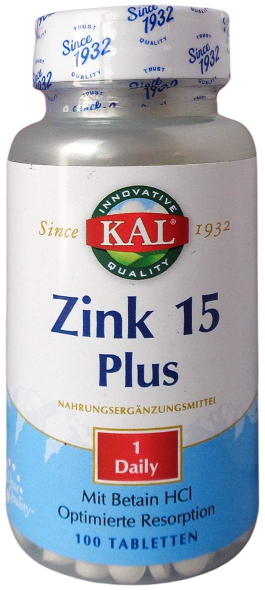 Zink 15 Plus Tabletten