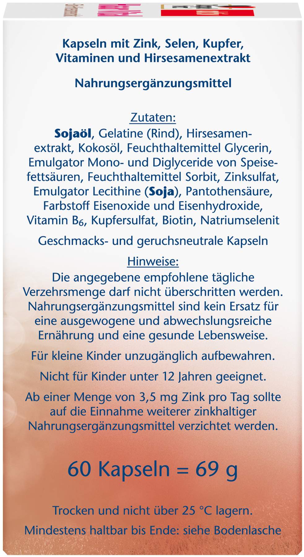 Doppelherz aktiv Haar Vital + Zink + Hirsesamenextrakt 60 Kapseln