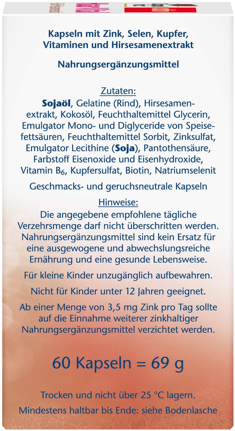 Doppelherz aktiv Haar Vital + Zink + Hirsesamenextrakt 60 Kapseln