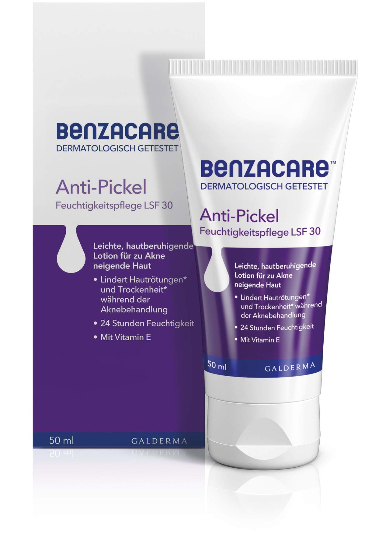 Benzacare Anti-Pickel Feuchtigkeitspflege LSF 30 50 ml