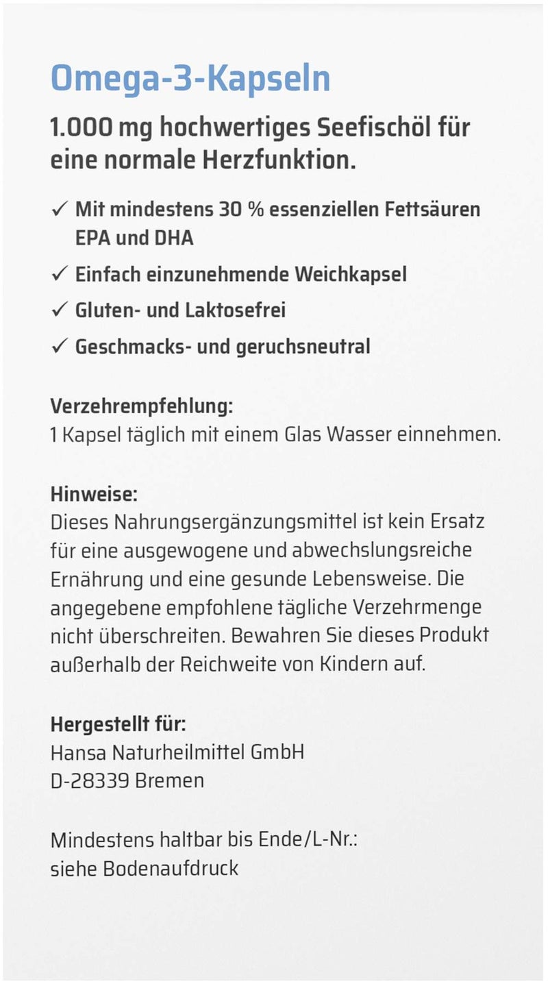 Sanhelios Omega-3 Kapseln 1000 90 Stück