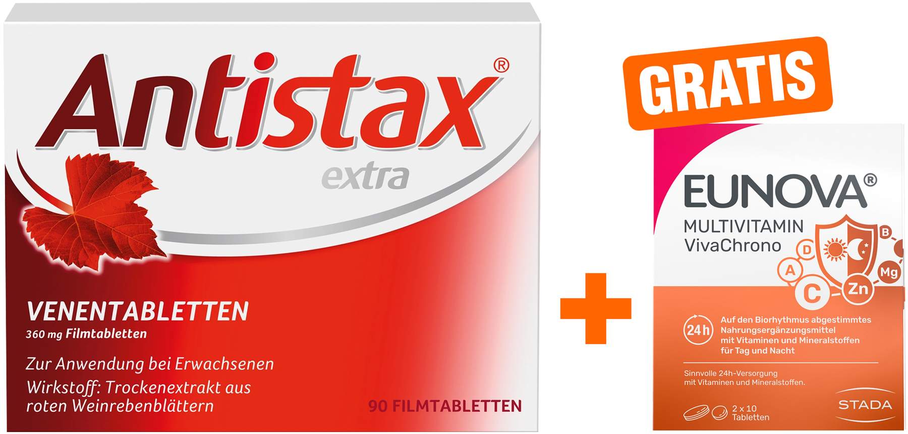 Antistax extra 90 Filmtabletten + gratis Eunova VivaChrono 2 x 10 Tabletten