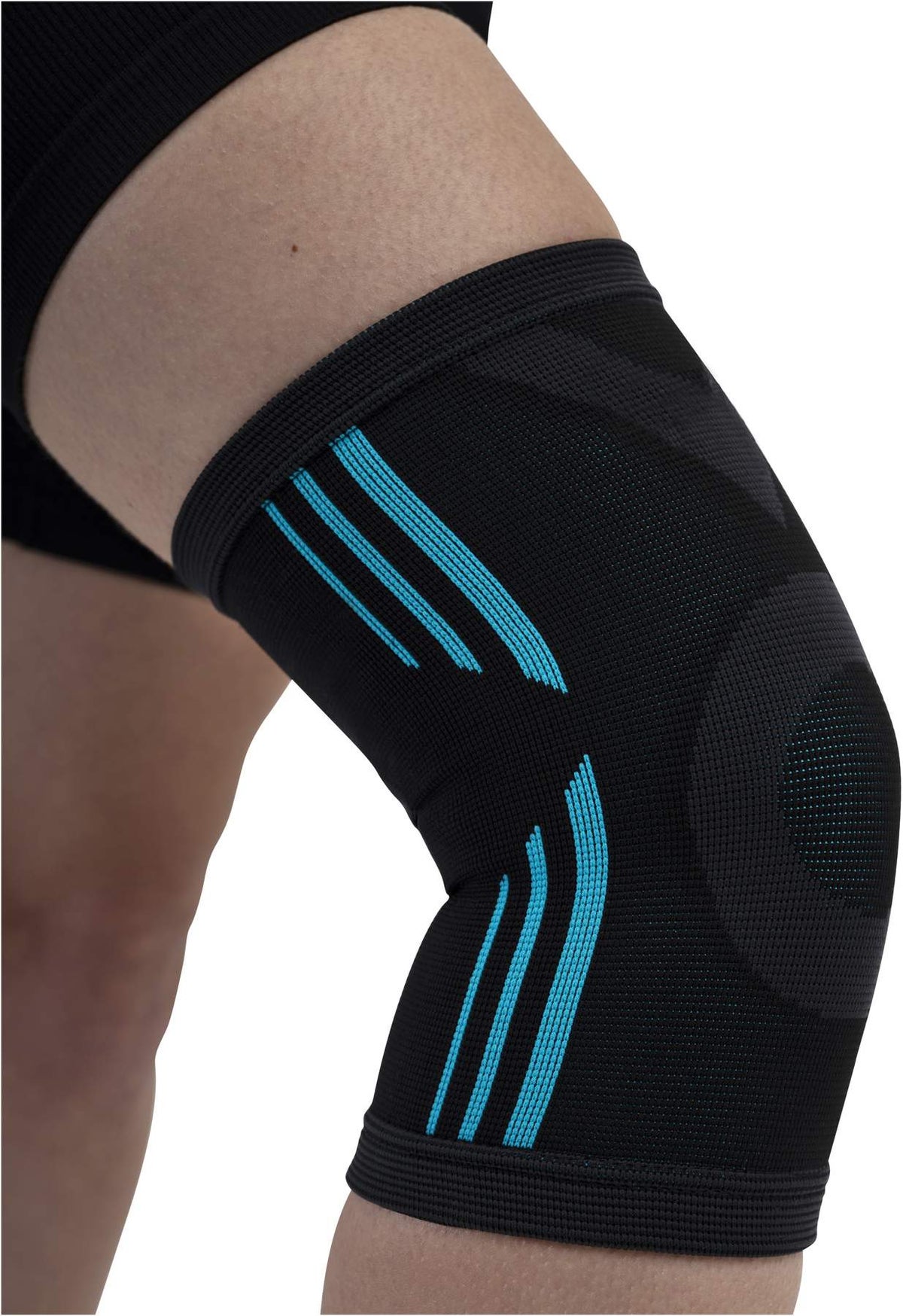 Kniestütze, elastisch, schwarz Größe S-M