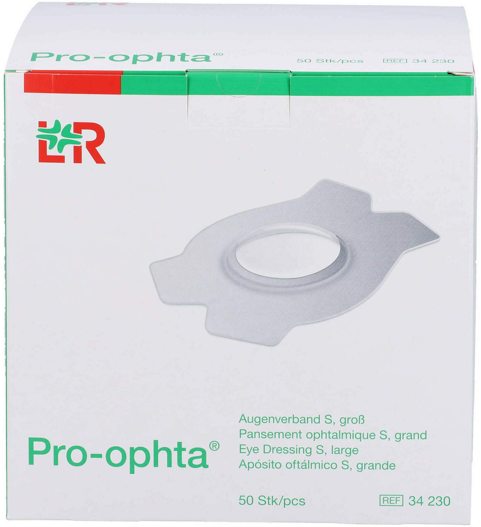 Pro Ophta Augenverband S Groß 50 Stk
