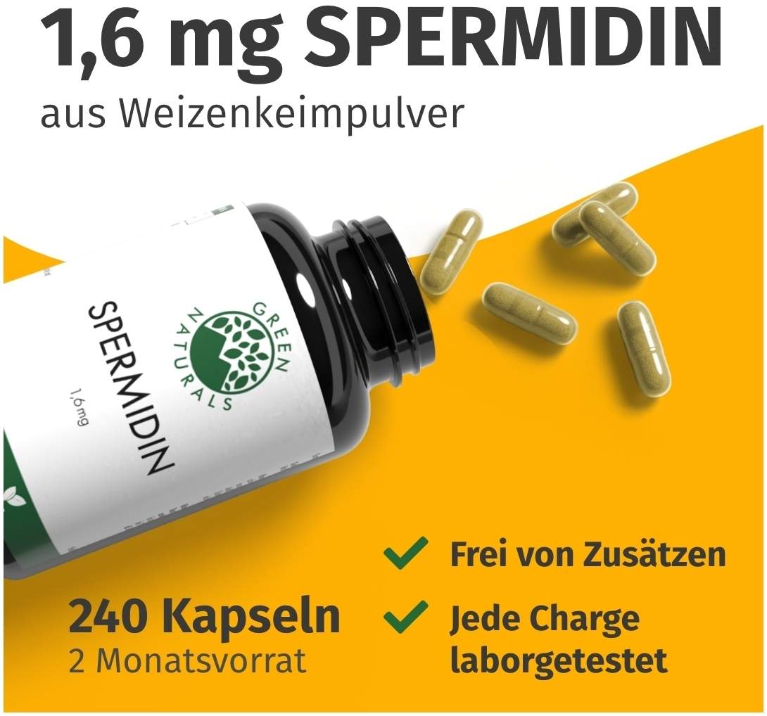 Green Naturals Spermidin 1,6 mg Vegan 240 Kapseln