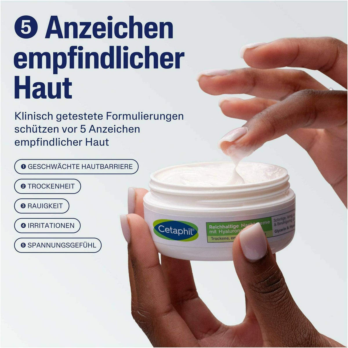 Cetaphil reichhaltige Nachtcreme mit Hyaluronsäure 48 g