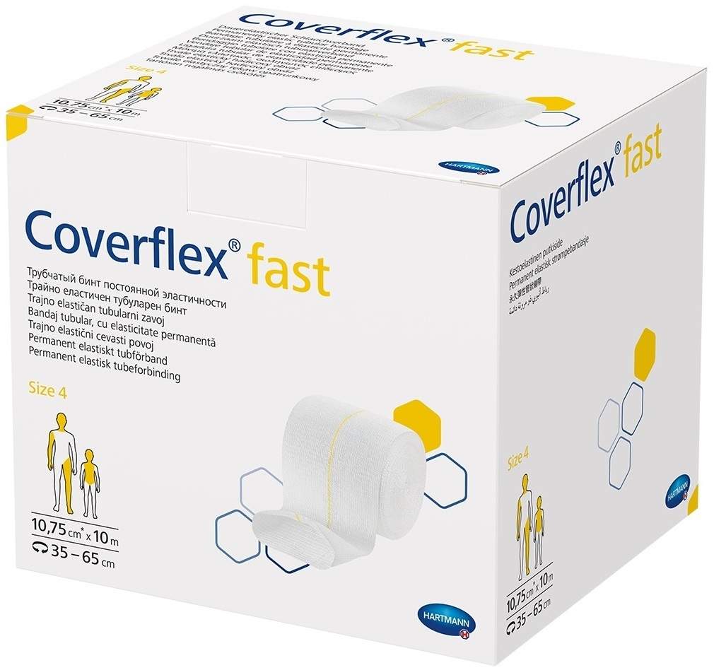 Coverflex Fast Schlauchverb. Gr.4 10,75 cm X 10 M Weiss 1 Stück