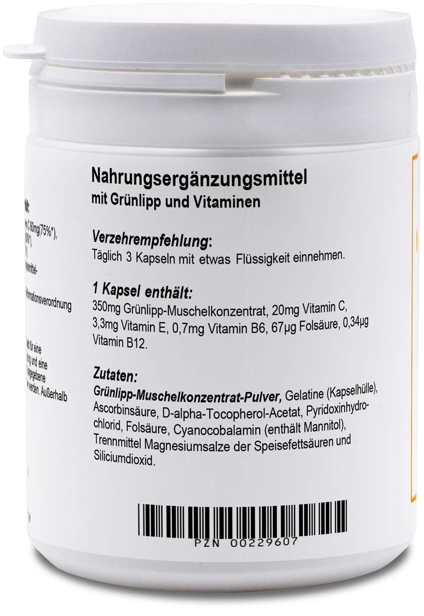 Grünlipp Muschel Konzentrat 180 Kapseln