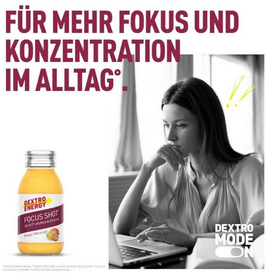 Dextro Energy Focus Shot Mango-Maracuja 60 ml