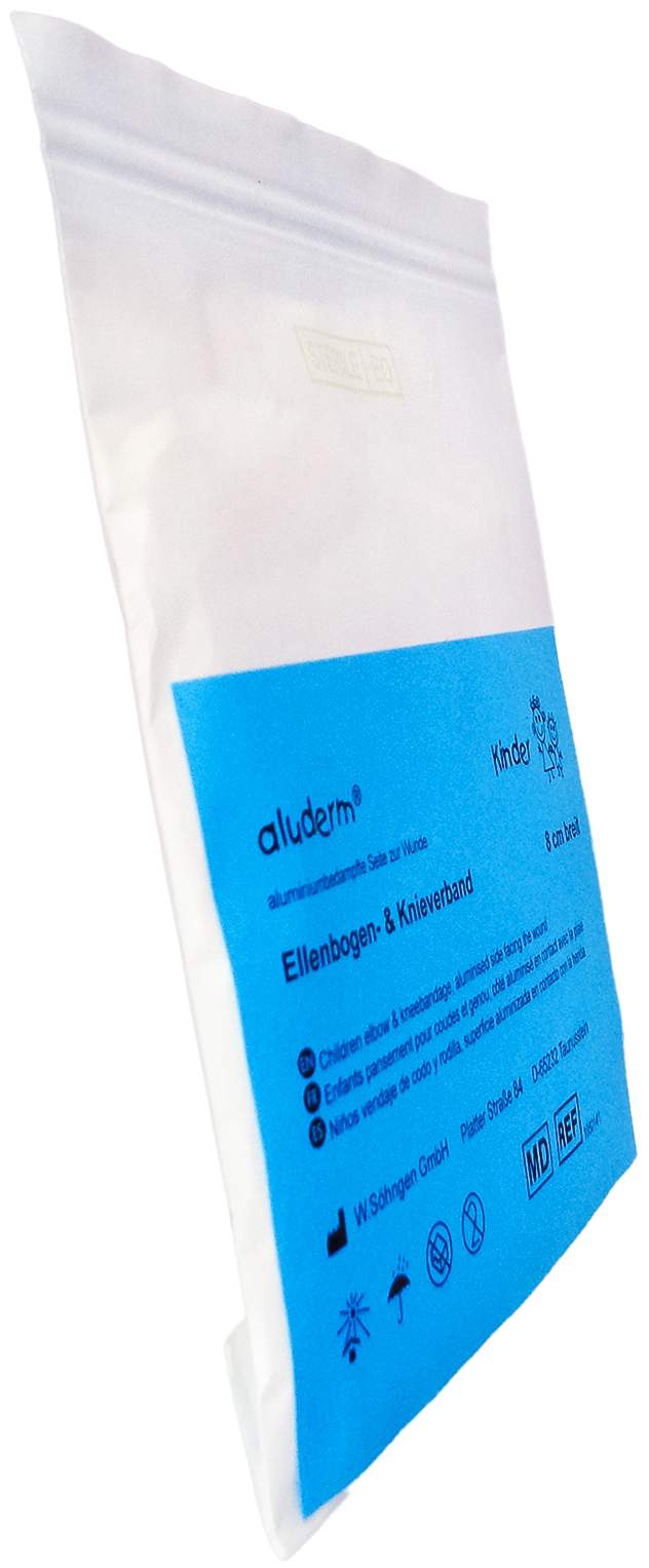Aluderm Kinder Knie Ellenbogenverband 8 cm 1 Stück