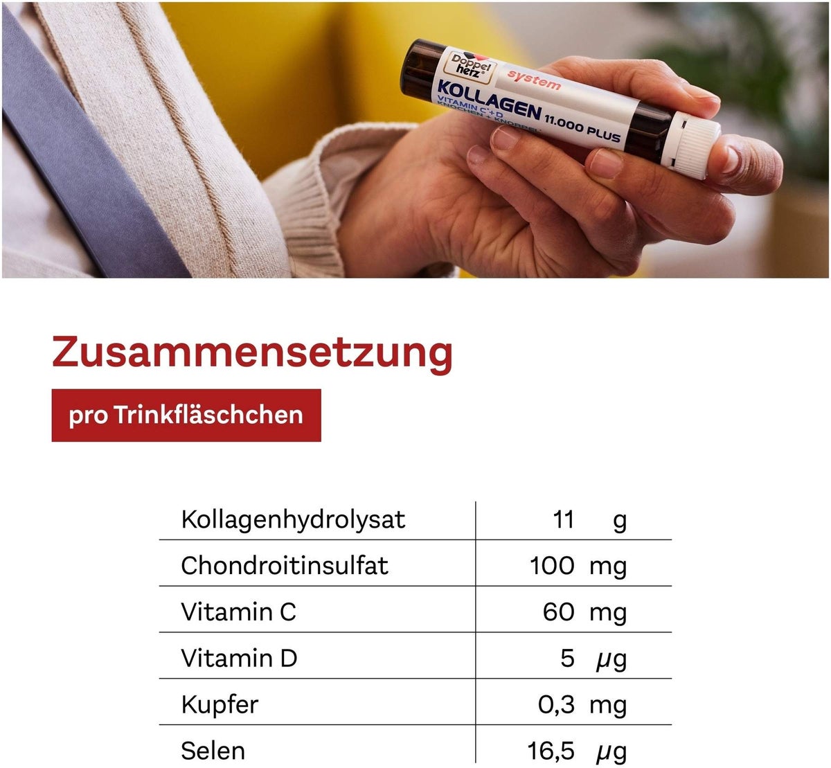 Doppelherz system Kollagen 11.000 Plus System 30 x 25 ml Ampullen