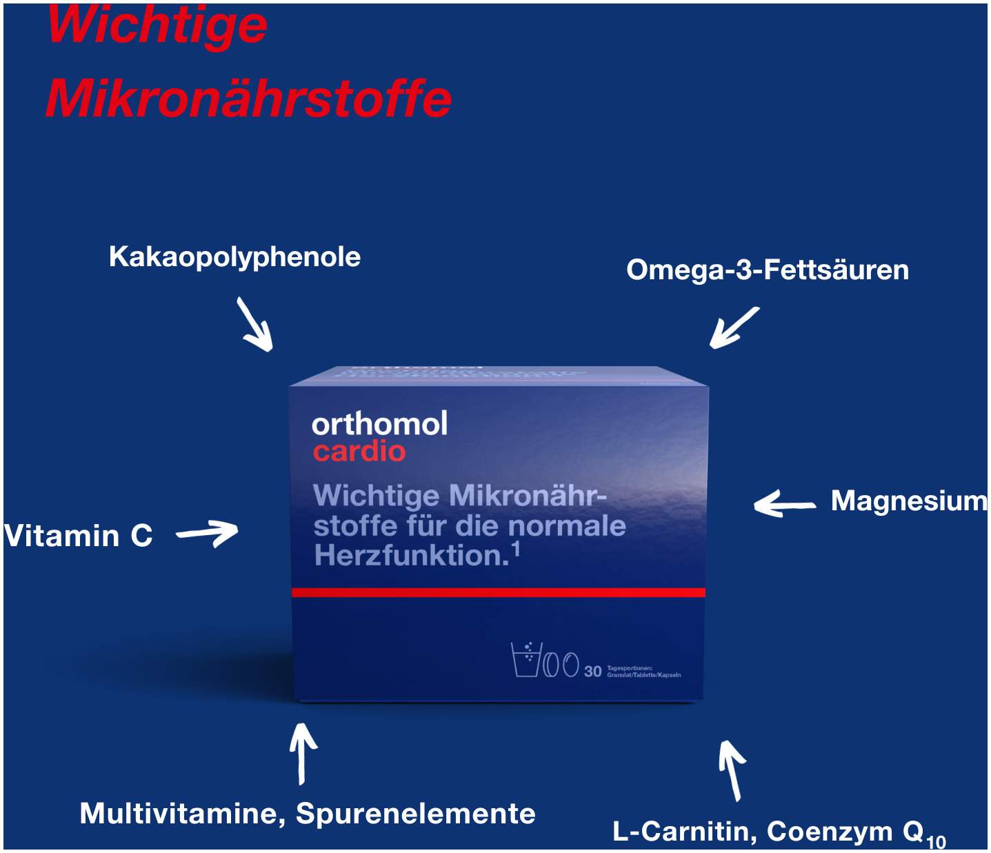 Orthomol Cardio Granulat+Tablette+Kapseln 30 Tagesportionen