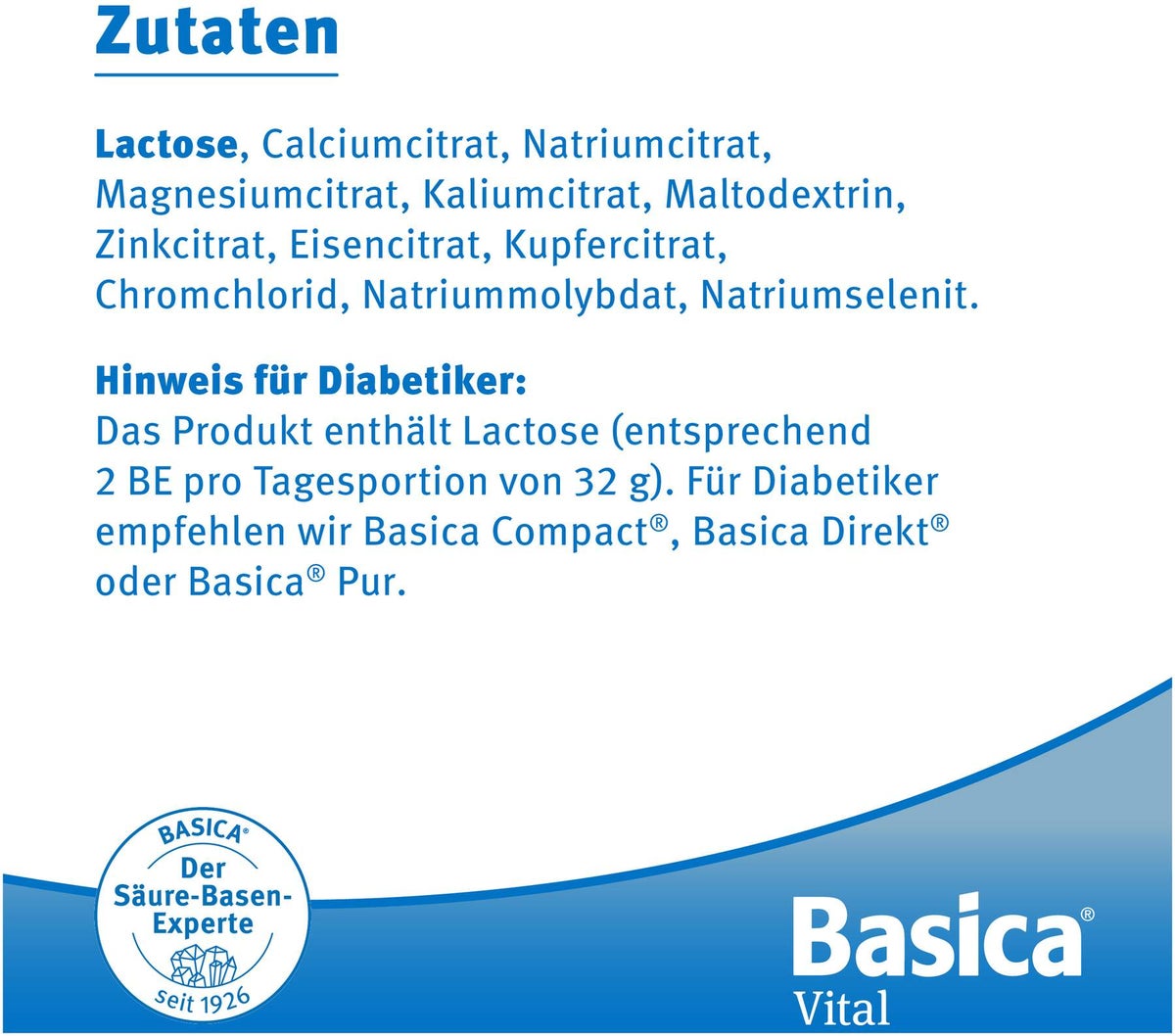 Basica Vital 800 g Pulver
