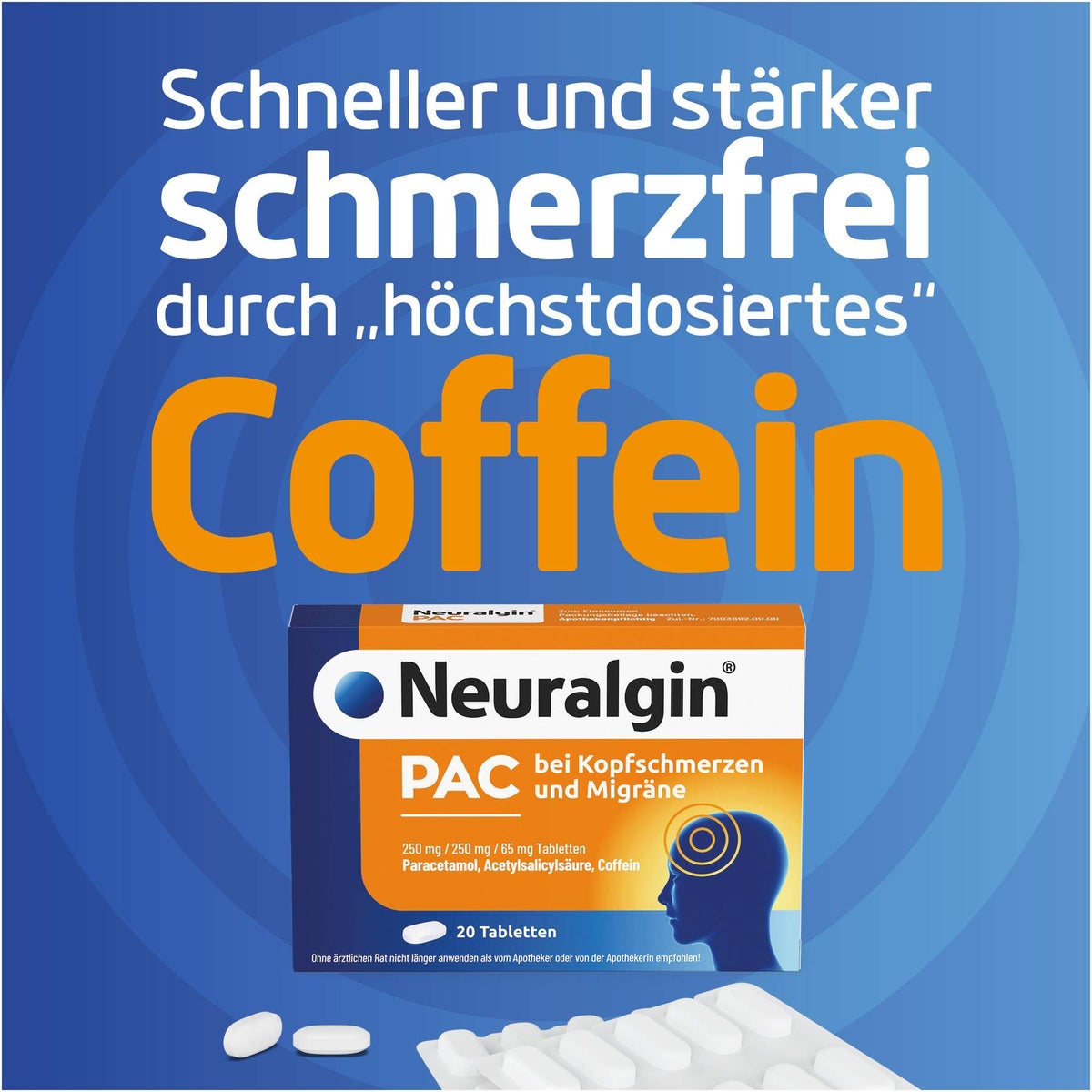 Neuralgin Pac bei Kopfschmerzen und Migräne Tablet