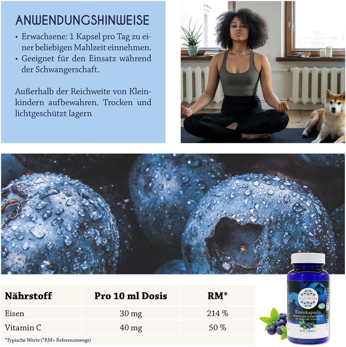 Blueiron Eisenkapseln 60 Stück
