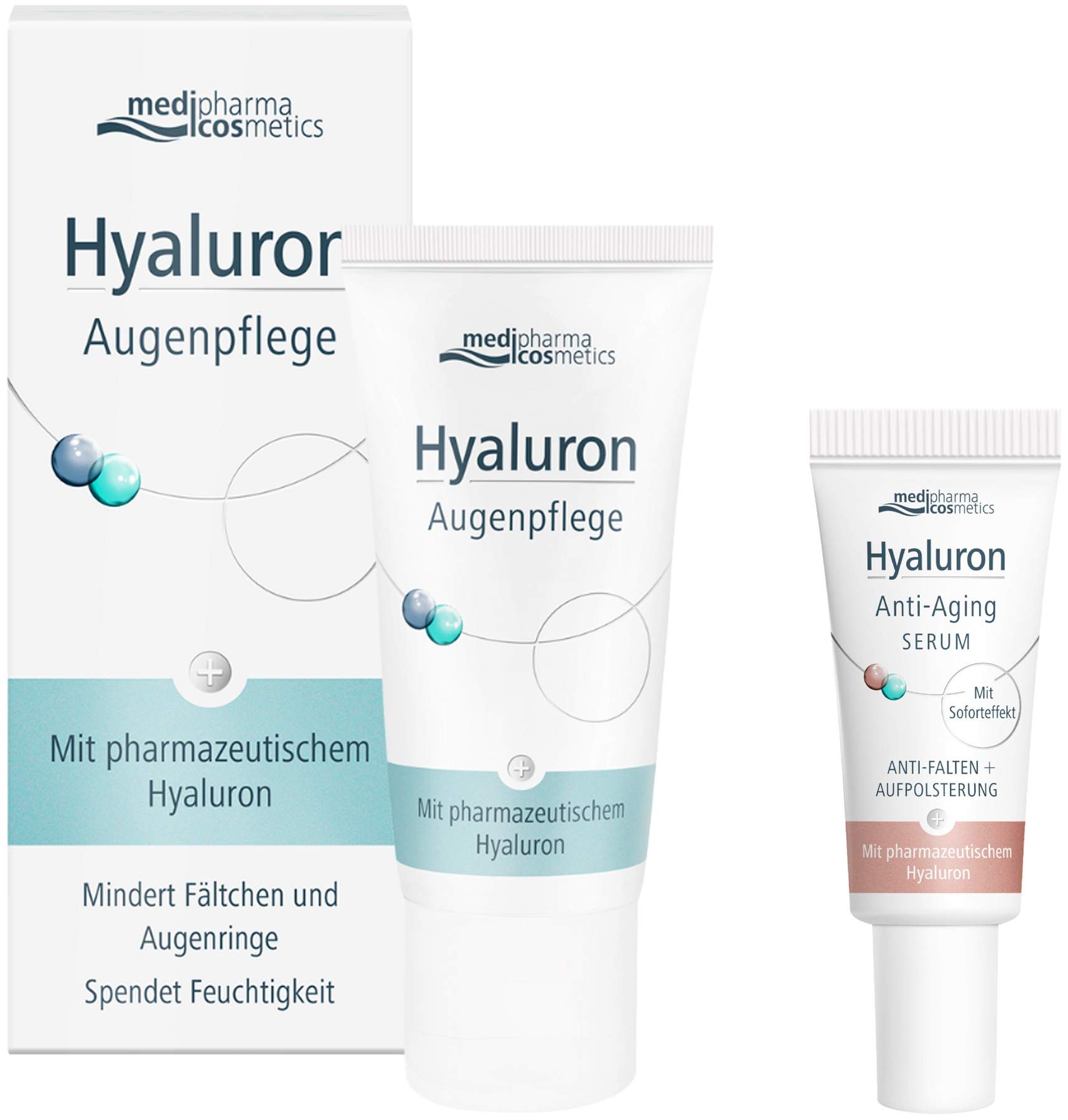 medipharma cosmetics Hyaluron Augenpflege Creme 15 ml Creme + gratis Hyaluron Anti - Aging Serum 5 ml