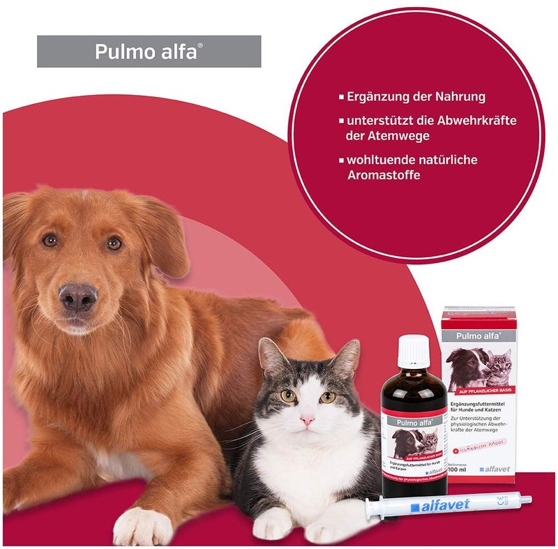 Pulmo Alfa Für Hunde und Katzen Ergänzungsfuttermittel 100 ml