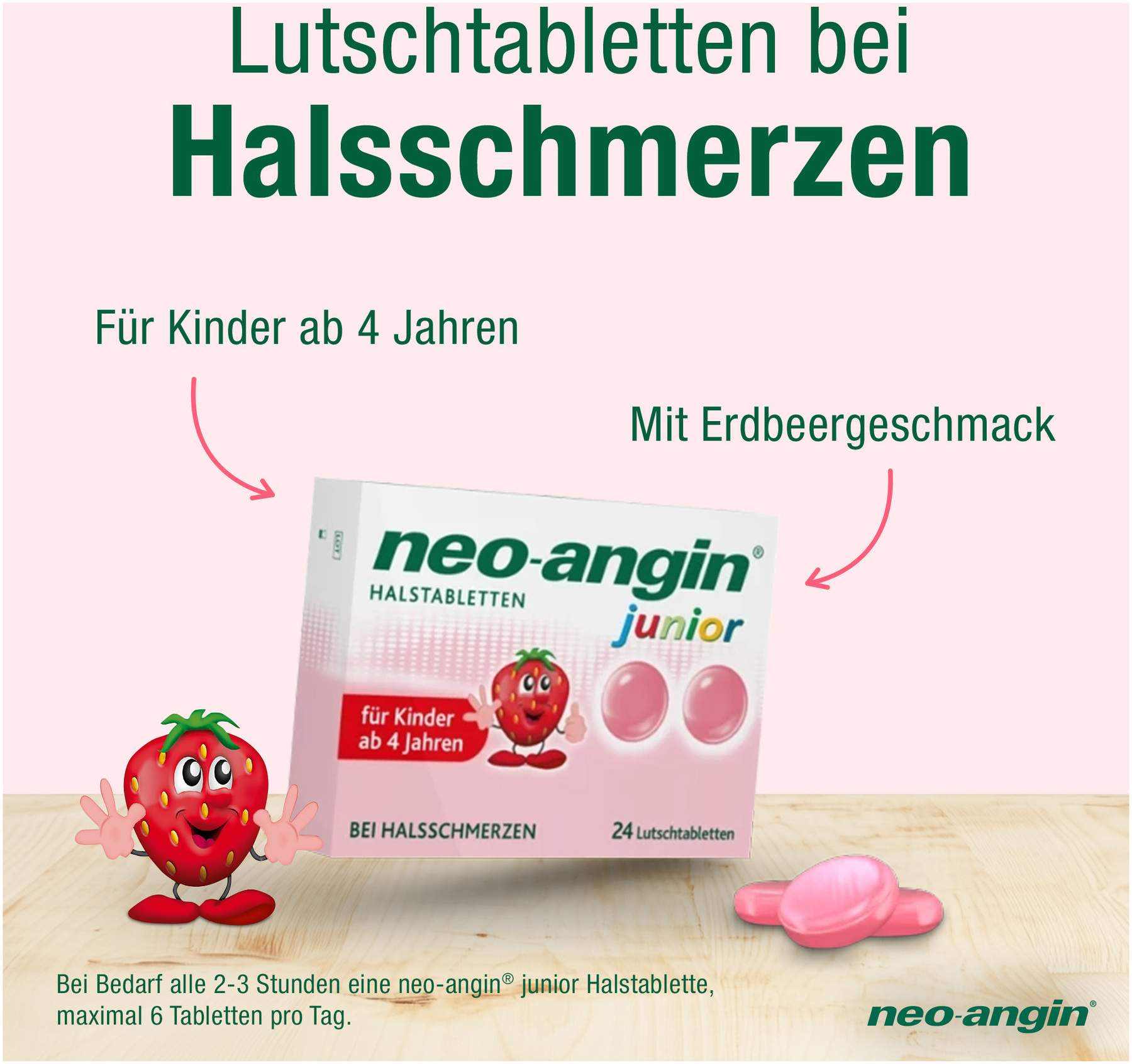 Neo Angin junior Halstabletten 24 Stück