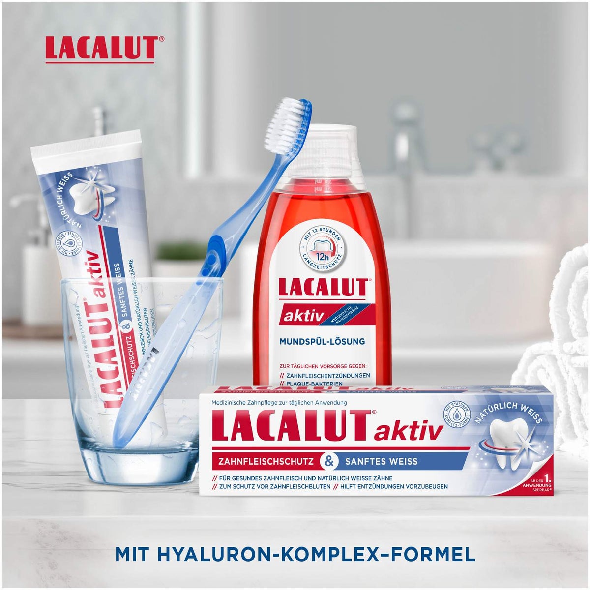 Lacalut Aktiv Zahnfleischschutz & Sanftes Weiss 75 ml Zahnpasta