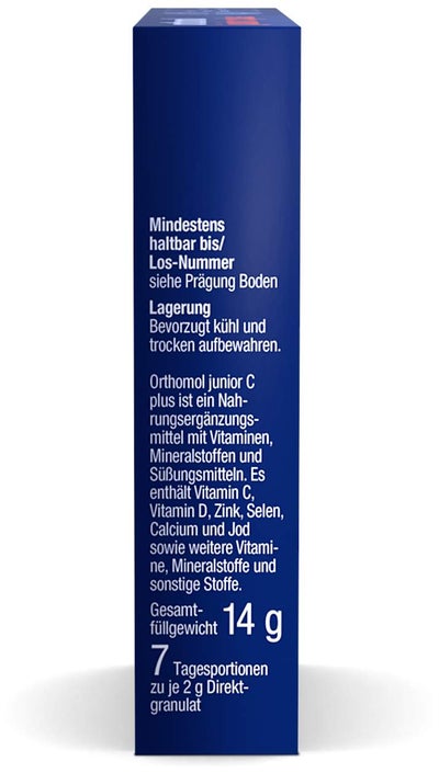 Orthomol Junior C Plus Granulat Himbeer-Limette 7 Stück