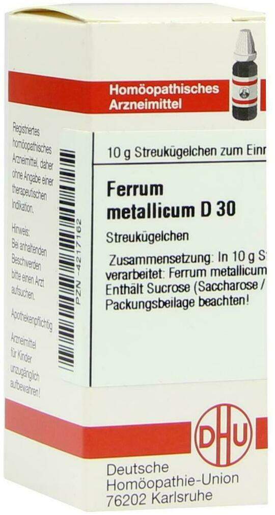 Dhu Ferrum Metallicum D30 Globuli 10 G