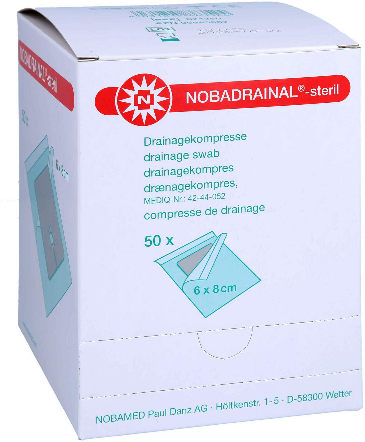 Nobadrainal Drainagekompressen Set 6x8cm